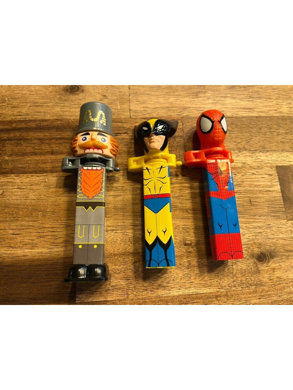 Vintage 2003 KLIK Au’Some Candies NUTCRACKER Wolverine & Spider man Dispensers